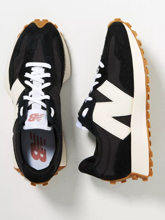 New Balance Shoes - New Balance Women’s 327 Black and Cream Sneakers